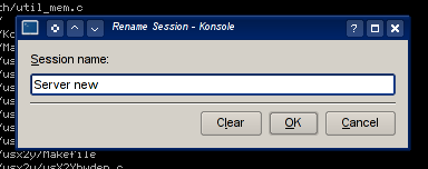 Konsole rename